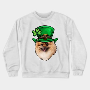 St Patricks Day Pomeranian Crewneck Sweatshirt